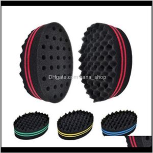 Bun Maker Magic Hair Afro Curly Weave Oval Double Sided Flat Large Wavy Small Hole Dreads Sponge Brush Z57PS TXOMP263B