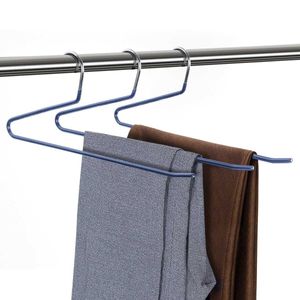 Hangers Racks 1PC Non Trouser Hangers Rack Type Multi -Layer Metal Pants Trouser Wardrobe Wet Dry Drying Hanger Save Space Organizer