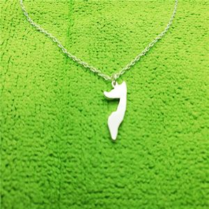 Afrikansk landskarta Somalia Pendant Chain Halsband Charm Pendant Outline Pride Soomaaliya Island Halsband för Souvenir Gift Jewel239q