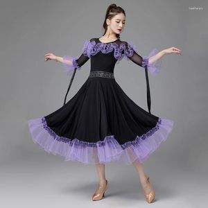 Scene Wear Ballroom Dance Performance Costume Adult Women Prom Waltz Dancing Dress Elegant Modern Dancewear Competition DL10745