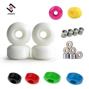 القفازات الرياضية 4pcs Skatboard عجلات Longboard 52mm 92a طريق التزلج على العمل مع 8pcs ABC 11 Silver Seal Bearing الفواصل 230720