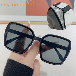 Sonnenbrille Quadratisch Für Frauen Marke Design Vintage Gradienten Übergroßen Rahmen Luxus Sonnenbrille Weibliche Schwarz Shades Uv400