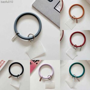INS Fashion Silicone Mobile Phone Armband Women's Outdoor Anti-Lost Mobile Fase Accessories Lanyard Armband L230619