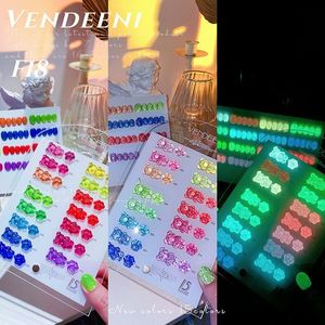 Nagellack Fluoreszierend Glowindark Pailletten Gel Neon UV LED Nägel Soak Off Lack Leuchtende Kunst 230719