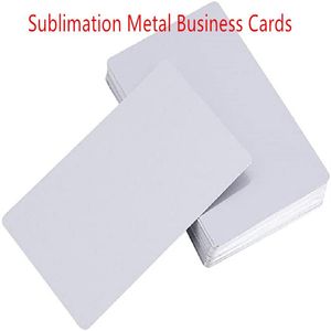 Sublimation Metal Business Cards Aluminum Blanks Name Card 0 22mm for Custom Engrave Color Print 100 Pieces Office Business Trad281r