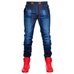 Jeans för herr 2019 Summer Men's Pants Classic Jeans Denim Cotton Solid Straight Pocket Denim Trousers Ejressed Pant257s