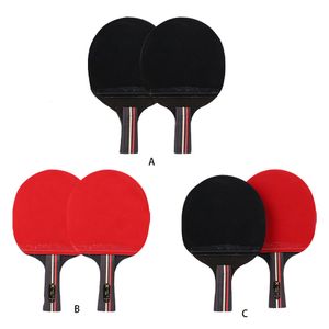 Table Tennis Raquets 7layer Racket短い長いハンドル二重面のにきび逆の接着剤pangs Racquetsストレート230719