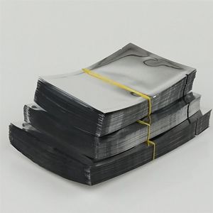 5 7cm - 12x17cm plain pocket 200pieces lot aluminium foil bags heat seal - Silvery aluminzing packing food bag plating foil pla257b