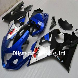 Suzuki için Siyah Mavi Gümüş Kaplama GSXR 600 750 K4 2004 2005 GSXR600 GSXR750 04 05 GSX R750 Body270J