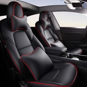 Versão original personalizada capa de assento de carro para tesla modelo 3 fila dianteira traseira almofada de proteção de peças de automóvel acessórios interiores2661