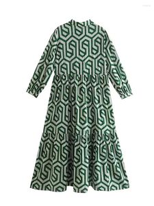 Vestidos casuais femininos estampados florais maxi vestido boho verão solto evasê evasê