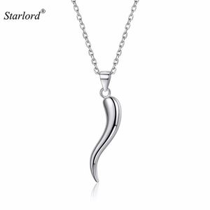 Pendant Necklaces Italian Horn Necklace 925 Sterling Silver 18 Cable Chain Cornicello Cornetto Amulet Jewelry P13274B2738