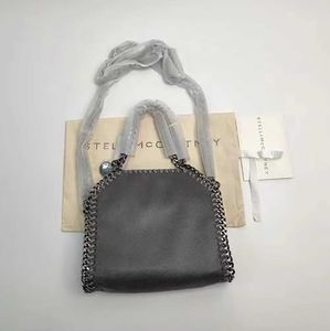 designer Designer stella mccartney falabella mini tote Luxury woman metallic sliver black tiny shopping women Handbag leather Shoulder