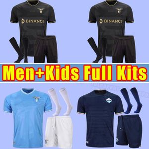 Full Set Socks 2023 Lazio Soccer Jerseys 10 -årsjubileum 23 24 Immobile Luis Alberto Pedro Sergej Badelj Zaccagni Marusic Football Shirt Men Barn vuxen barn