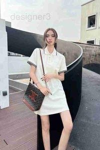 Temel Sıradan Elbiseler Tasarımcı İlkbahar/Yaz Yeni Polo Şerit Mektup Pamuk Nakış Deseni Polo T-Shirt Elbise Kadınlar INS J0RM
