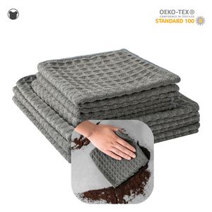 Rengöringsdukar Premium Microfiber Kitchen Cleaning Handdukar Tjocka skåltrasor Våffelvävvävtvättar Diskdukar Ultra Absorberande luktfri 4 Pack 230720