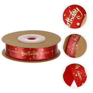 Present Wrap Bag Birthday Satin Ribbon Silk Färgade band Tillbehör Blomma Packaging Riband Cake Decorative Spets