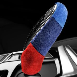 Alcantara Wrap Leather Car Gear Shift Knob ABS Cover Decoration för BMW G30 G38 G32 G01 G02 G08 G11 G12 6GT X3 X4 5 7 Series213C