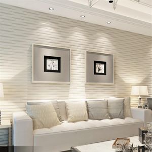 3D Stereo Embossed Non-woven Wallpaper Wallcovering Modern Vertical Horizontal Striped Living Room Bedroom TV Backdrop Wallpaper236C