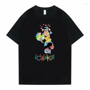 メンズTシャツlcワイキキモンキー花商品Tシャツ面白いグラフィックプリントTシャツメンズ女性ブランドティーメンズコットン