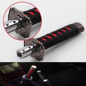 8 9 5 10 12mm Adapter 2018 Black & Red Universal Car Metal JDM Samurai Sword Gear Shift Knob Shifter Fit For Audi BMW VW Honda Toy2413