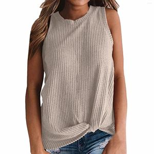 Damen-Tanktops, lässige Oberteile für Damen, ärmellos, süße Knotenstrick-Shirts, Tank-Bike-Top, Damen-T-Unterhemd