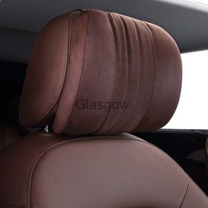 Almofadas de assento Car Memory Foam Headrest Neck Pillow Skinfriendly Suede For All Seasons MercedesBenz SClass Maybach Design Seat Accessories x0720