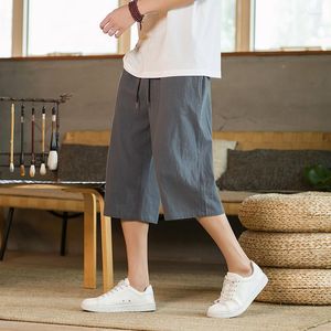 Pantaloncini da uomo Summer Cargo Abbigliamento da uomo Pantaloncini larghi Hip Hop Streetwear Jogger allentato Corto dritto Cotone Casual