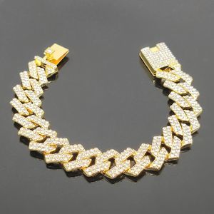 Złota kubańska biżuteria biżuteria Orecchini Bransoletka Bransoletka Kobiety stal nierdzewna złota klamra bransoletki