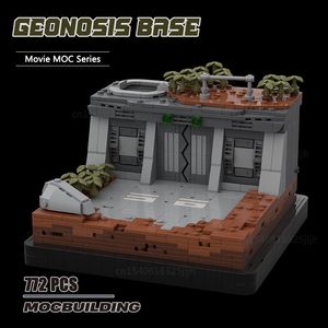 Блоки фильма сцена базовая база MOC Diorama Display Model Technology Technology Кирпич