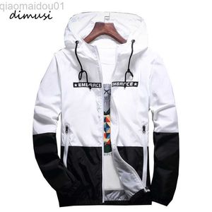 Men's Jackets DIMUSI Spring Autumn Men's Jackets Hip Hop Jacket Windbreaker Hooded Casual Zipper Male Retro Vintage Streetwear Jackets TA316 L230721