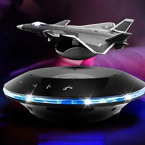 Smart Bluetooth -högtalare Fighter Style Magnetic Levitation Design Super Bass Stereo Surround Sound Wireless Laddning Seven Color L299W