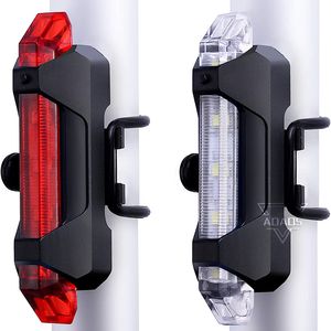 Luz usb recarregável para bicicleta, luz frontal e traseira para scooter, 5 leds, 4 modos, cabeça traseira, ciclismo, piscante, lâmpada de aviso de segurança