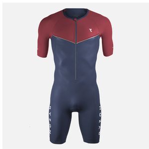 Cykeltröja sätter Summer Mens Triathlon Race Suit Kort ärm Tights Road Skinsuit Swim Run Cykel SpeedSuit Ciclismo MTB kläder 230721