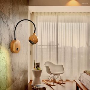 Wall Lamp Bedroom Bedside Living Room Balcony Light Stair Aisle Log