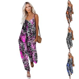 Womens Jumpsuits Rompers Summer Casual Loose Jumpsuit Cross border Strap Wide Leg Jumpsuit from Europe and America 230720