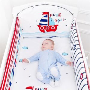 5 Pcs Cotton Cartoon Bumper For Newborn Kawaii Animal Bed Sheet Infant Crib Bedding Set Baby Organizer 201210250M