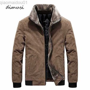 Giacche da uomo DIMUSI Bomber da uomo invernale Giacche casual da uomo con collo in pelliccia Giacca a vento da uomo Pile caldo Slim Giacche di velluto a coste Abbigliamento 6XL L230721