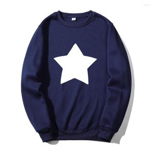 Moletom Masculino Fashion Print O-neck Hoodie Moletom Vintage Star Sweatshirt Harajuku Gótico Manga Longa Masculino Feminino Pulôver Y2k Roupas