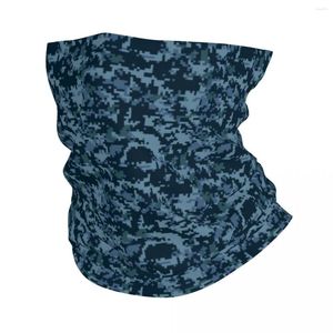 Halsdukar marinblå digital militär kamouflage bandana nacke täckt tryckt magisk halsduk multi-use headwear vandring för män kvinnor vinter