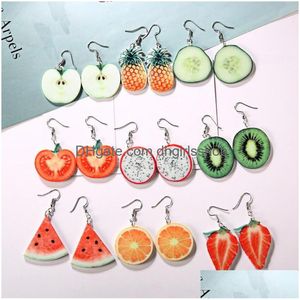 Dangle żyrandol Creative New Fruit Earring Kobieta Urocza dziewczyna Umakcja Czerwona Stberry For Women Fine Jewelry Akcesoria DIY Drop D Dhnbg