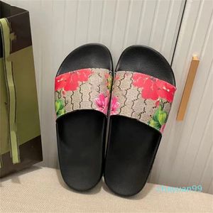 Designer Männer Frauen Hausschuhe Slides Gummi Sandalen Blooms Slide Druck Sandale Leder Plattform Slipper Sommer Strand Flip Flop