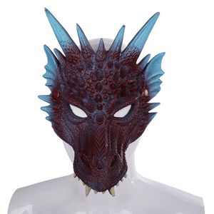 Cosplay Dragon 3D Mask Mardi Gras Monster Horror Halloween Party Supplies Puntelli per costumi Casco schiumoso in PU