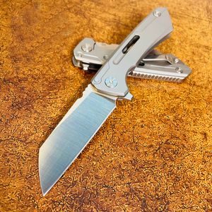 Offerta speciale R1691 Coltello pieghevole Flipper D2 Lama satinata Tanto Manico in acciaio inossidabile CNC Cuscinetto a sfera Coltelli tascabili EDC per esterni ad apertura rapida