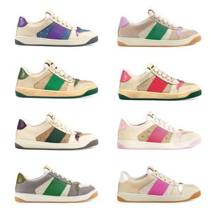 Scarpe di design di lusso sneaker sneaker in pelle mesh Moda piatta Tela classica traspirante Scarpe casual corsa sportiva Tela da uomo Mocassino basso da basket Scarpe da ginnastica da donna