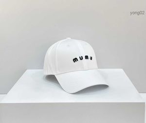 Vintage Stereo Miu Letter Cap Children's Designer Designer Beanie Hat Fashion Semi Soft Top Man Par Sunscreen Baseball Cap