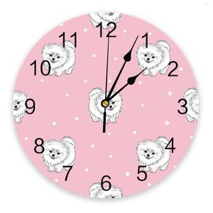 Orologi da parete Cartoon Pet Dog Wave Point Home Decor Cucina moderna Camera da letto Living Clock