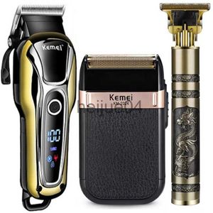 Professional Barber Hair Clipper, Rechargeable Electric Finish Cutting Machine Beard Trimmer Shaver Cordless Corded