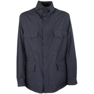 Mensjackor Loro Piana Autumn Zipper långärmad marinblå jacka Casual Coats