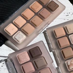 10 Cores Rosa Leite Café Paleta de Sombras Outono Inverno Nude Glitter Sombras Foscas de Longa Duração Coreano Maquiagem para os Olhos Cosméticos